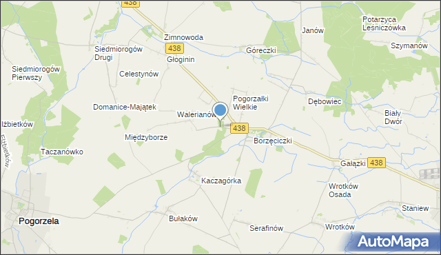 mapa Mycielin, Mycielin gmina Koźmin Wielkopolski na mapie Targeo